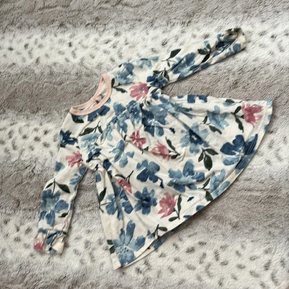 Burt’s Bees Baby dress blanket set girls 3-6 months pastel floral garden party